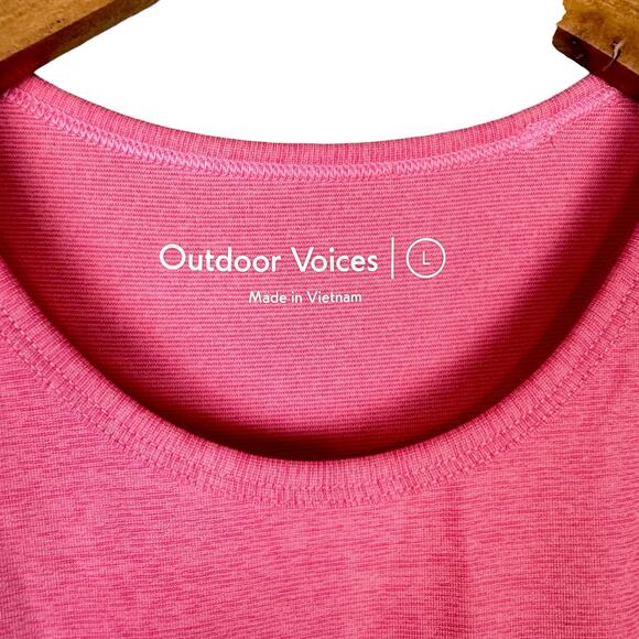 Outdoor Voices NWT Athena Pink Punch Racerback Tank Mini Athleisure Dress - Picture 9 of 11